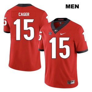 Men's Georgia Bulldogs NCAA #15 Lawrence Cager Nike Stitched Red Legend Authentic College Football Jersey WHS7554BB